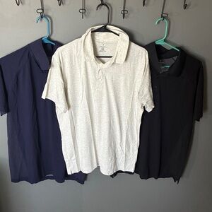 3 Brand new without tags Fabletics  - Gray black and Navy golf polos